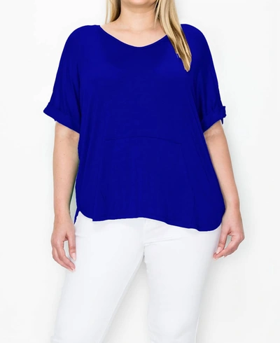 Coin 1804 Rayon Pocket Hoodie In Royal In Purple