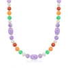 Ross-simons Multicolored Jade And 6-6.5mm Cultured Pearl Necklace With 14kt Yellow Gold In Multi