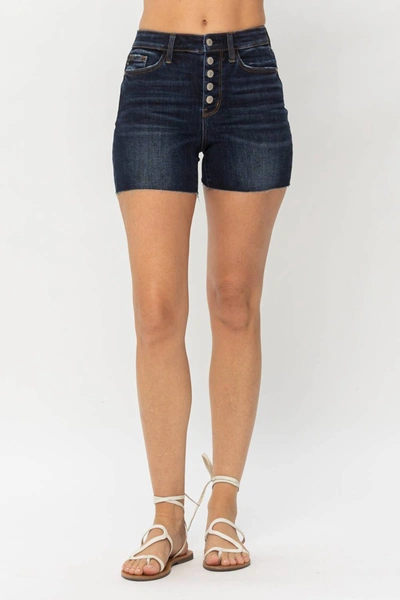 Judy Blue Seize The Day Shorts In Navy Blue/black