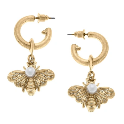 Canvas Style Women's Martine Hoop Earrings In Worn Gold