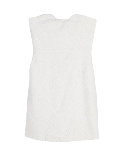 Diane Von Furstenberg Strapless Mini Dress In White Cotton