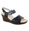 Sas Heather Sandal - Medium In Navy/multisnake In Blue