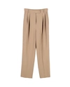 THE FRANKIE SHOP BEA TROUSERS IN BEIGE POLYESTER