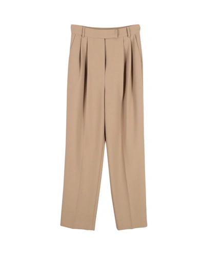 The Frankie Shop Bea Trousers In Beige Polyester In Brown