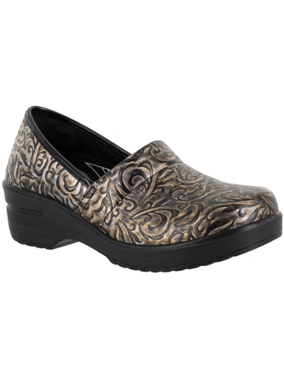 Easy Street Laurie Womens Slip-on Textured Clogs In Brown