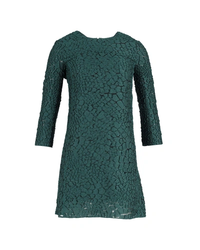 Nina Ricci Shift Dress In Green Polyester