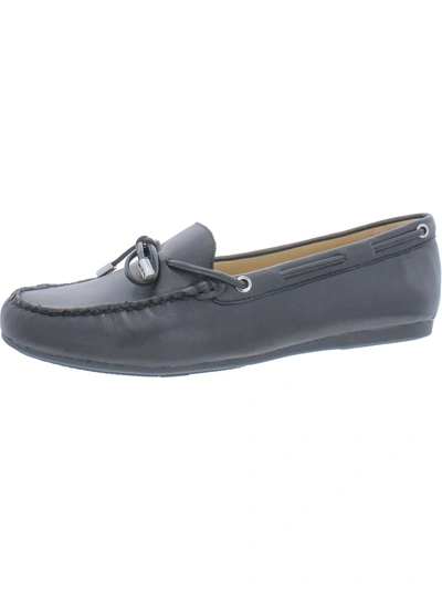 Michael Michael Kors Womens Leather Slip On Moccasins In Grey