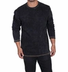 SCULLY MEN JOSH RIBBED KNIT TOP IN CHARCOAL