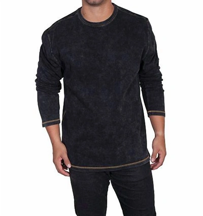 Scully Men Josh Ribbed Knit Top In Charcoal In Grey