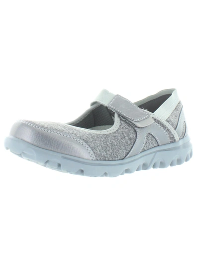 Propét Onalee Womens Knit Mary Jane Slip-on Sneakers In Grey