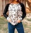 SOUTHERN GRACE FREE TO BE LONG SLEEVE TOP IN LEOPARD