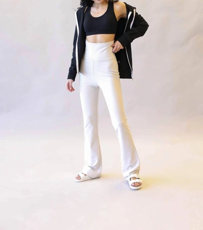 Zenana Bootcut Yoga Pants In Bone In White