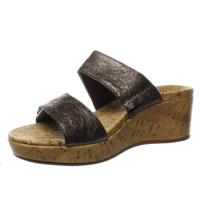 Vionic Atlantic Pepper Metallic Sandal In Bronze In Brown