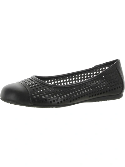 Softwalk Napa Womens Leather Toe Cap Round-toe Shoes In Black