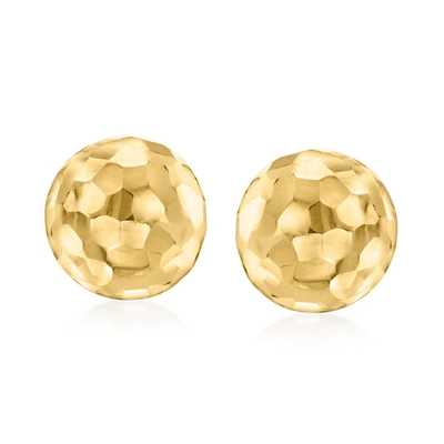 Ross-simons Italian 14kt Yellow Gold Dome Stud Earrings