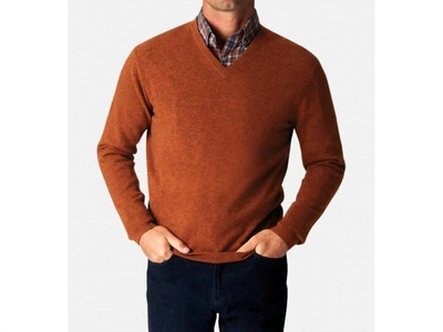 Autumn Cashmere Cashmere V-neck Pullover Sweater In Spice In Brown