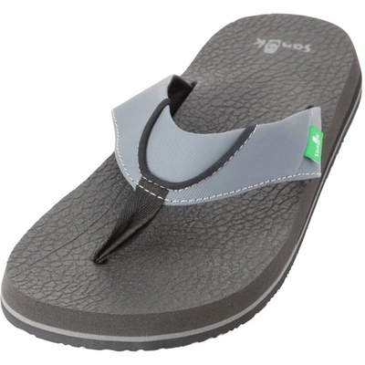 Sanuk Men Beer Cozy Flip Flop In Black/grey