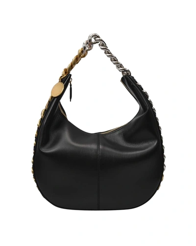 Stella Mccartney Frame Small Hobo Bag -  - Black - Leather Vegan