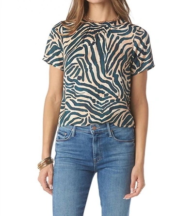 Tart Collections Zebra Capri Top In Classic Zebra In Blue