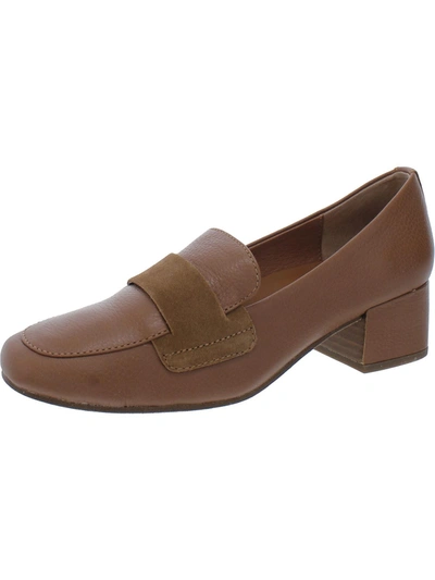 Gentle Souls By Kenneth Cole Ella Womens Leather Slip-on Loafers In Brown