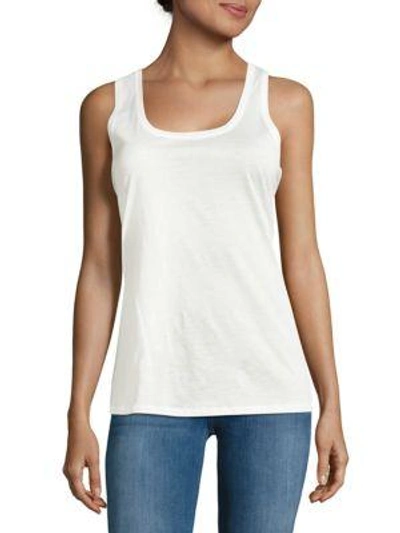 Hanro Solid Cotton Tank Top In White