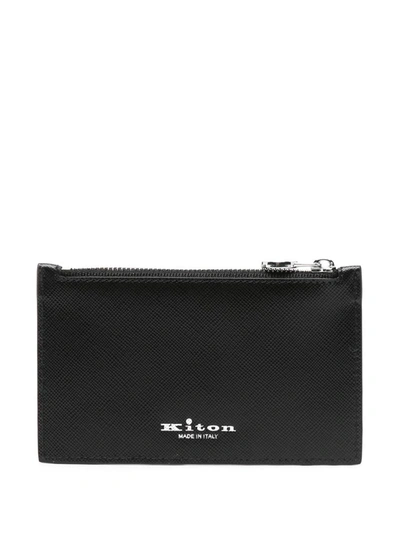 Kiton Card Holder With Logo In Black