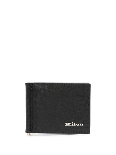 Kiton Wallet With Clasp In Black