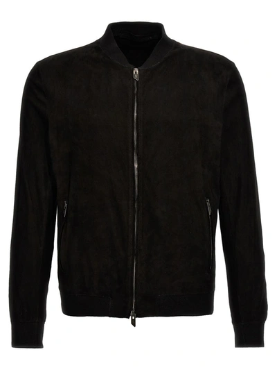 SALVATORE SANTORO SALVATORE SANTORO SUEDE BOMBER JACKET