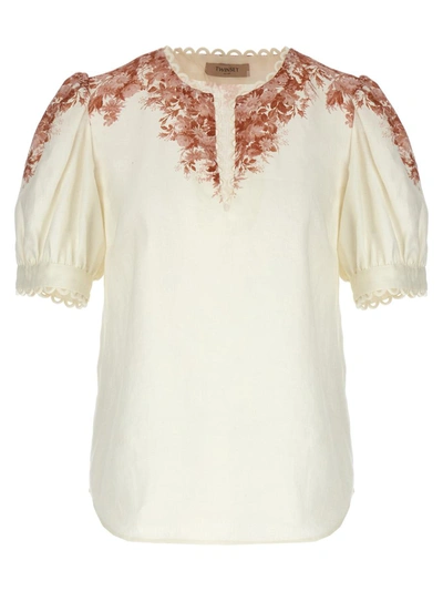 Twinset Toile Blouse In White