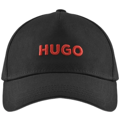 Hugo Jude Mens Cotton-twill Cap With 3d Embroidered Logo In Black 002