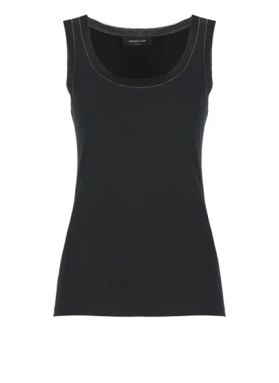 Fabiana Filippi Ribbed Jersey Tank Top In Black