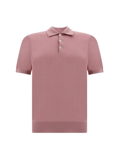 Brunello Cucinelli Polo Shirts In Rosa+nebbia