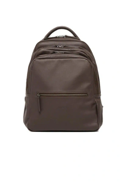 Marsèll Triparto Leather Backpack In Brown