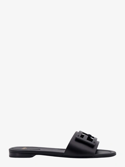 Fendi Wide-band Slide Sandals With Ff Baguette Motif In Multi