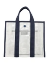 Apc A.p.c. Louise Small Shopper Bag In White/navy