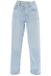 Agolde Relaxed Fit Denim Trousers In Blue