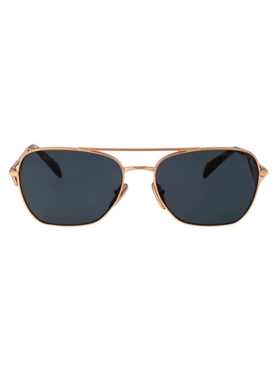 Prada Eyewear Pilot Frame Sunglasses In Svf09t Rose Gold