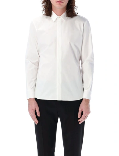 Saint Laurent Slim Fit Long-sleeved Shirt In White