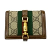 GUCCI GUCCI JACKIE BROWN CANVAS WALLET  (PRE-OWNED)