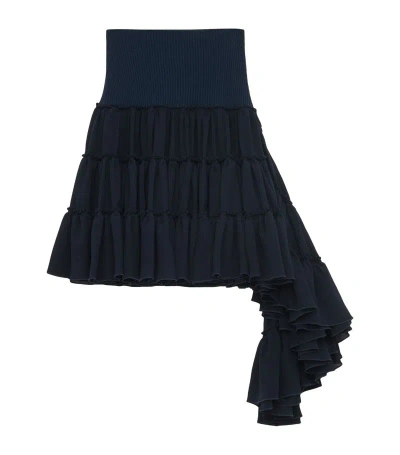 Loewe Ruffled Skirt In Blue