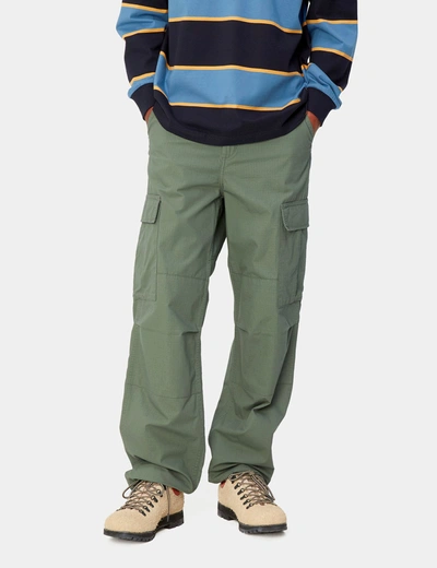 Carhartt Wip Double Knee Pant Silver Pine In Gray