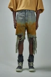 Rick Owens Drkshdw Destroyed Denim Bermuda Shorts