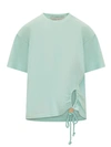 Forte Forte Pleated Detail Short-sleeved T-shirt In Blue