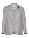 Lardini Tartan Single-breasted Blazer In Multicolor