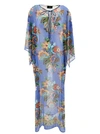 ETRO LONG MULTIcolour KAFTAN WITH BOUQUET-INSPIRED PRINT IN VISCOSE WOMAN