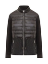 Mackage Joyce Mixed Media Down Coat In Black