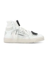 Off-white Lace-up High-top Casual Shoes In White Black