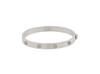 Tory Burch Silver Logo Bangle Bracelet In Grey