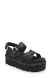 Dr. Martens Voss Ii Quad Strappy Platform Sandal In Black Athena