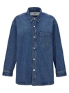Ami Alexandre Mattiussi Oversized Ami De Coeur Overshirt Blue Unisex